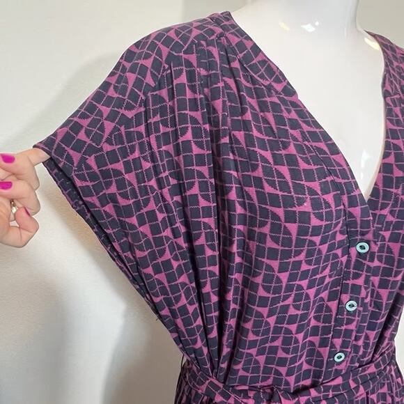 Anthropologie Maeve Karsten Jumpsuit Harem Pants Multicolor Geo Print Size Small - Picture 4 of 7